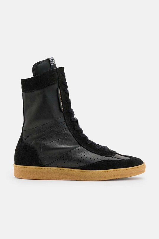 Шкіряні черевики AllSaints Louise High Top без утеплення чорний W070FB