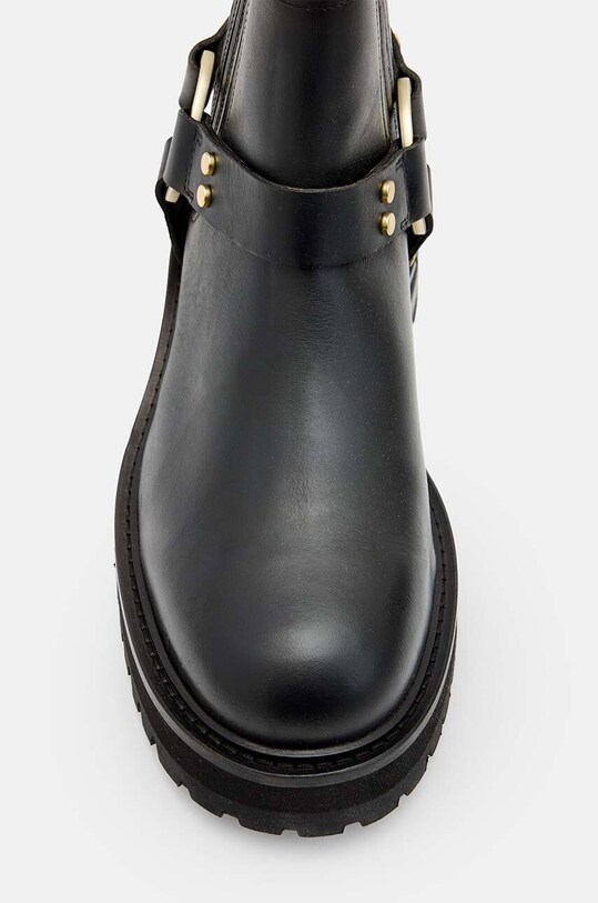 Încălțăminte AllSaints cizme de piele Maddie Biker Boot W054FB negru