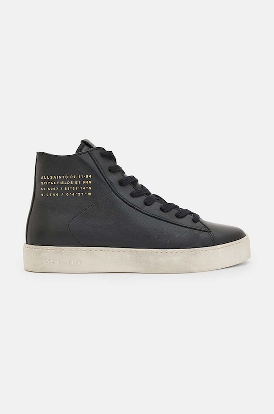 Kožené tenisky AllSaints Tana High Top Planet friendly čierna W110FB
