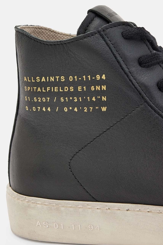 Шкіряні кеди AllSaints Tana High Top чорний W110FB