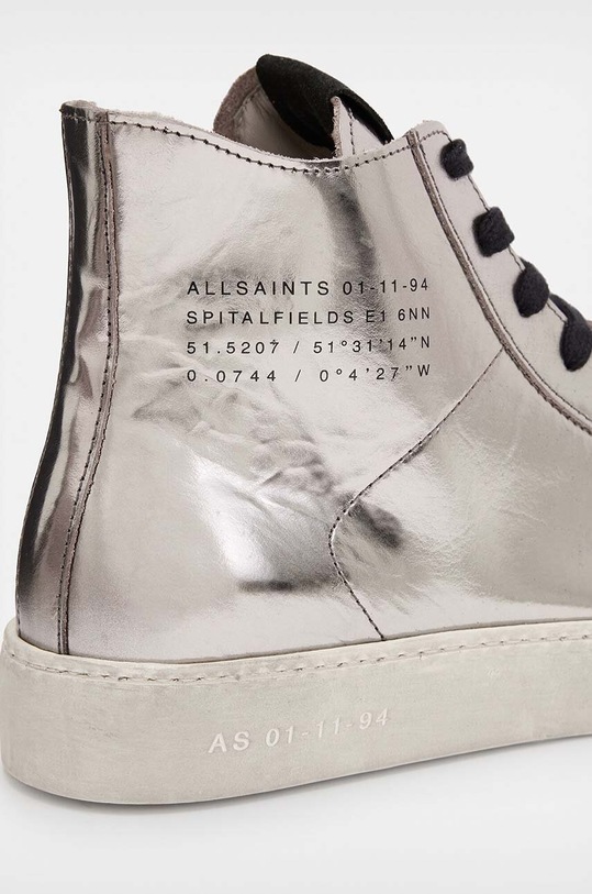 AllSaints tenisi de piele Tana Met High Top argintiu W118FB