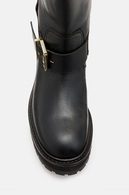 Încălțăminte AllSaints ghete de piele Tay Biker Boot W026FA negru