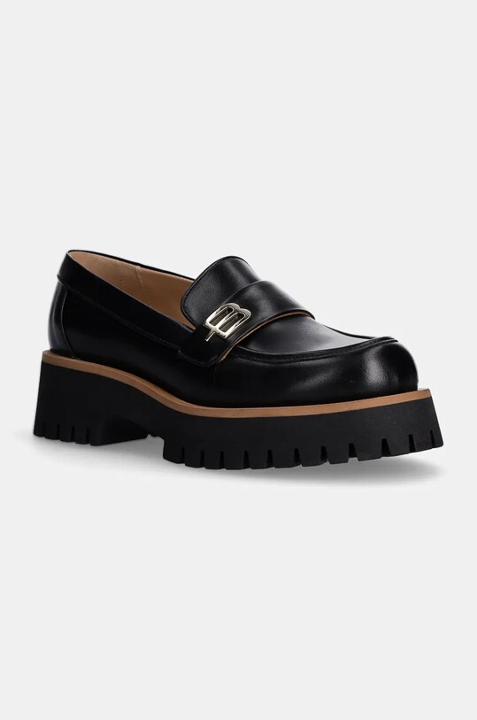 Baldinini mocasini de piele piele negru D5B070P1VITE.0000