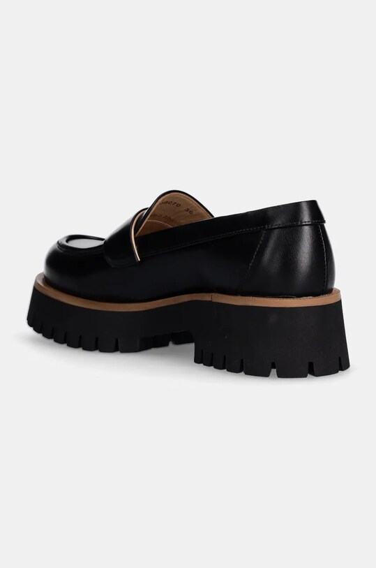 Încălțăminte Baldinini mocasini de piele D5B070P1VITE.0000 negru