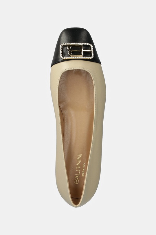 Kožené baleríny Baldinini béžová D5B389P1VITE.NEVG