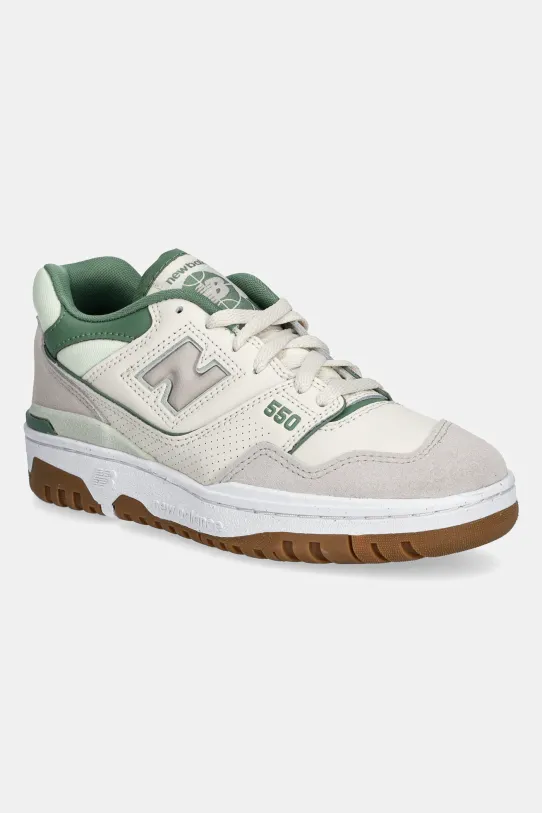 Kožené tenisky New Balance 550 semišová koža béžová BBW550HK