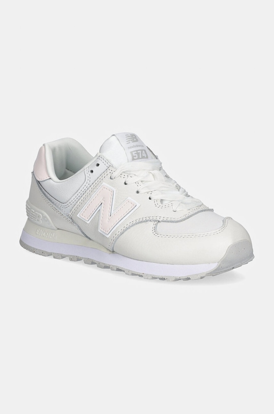 New Balance sneakers 574 pelle fiore bianco WL574FJ2
