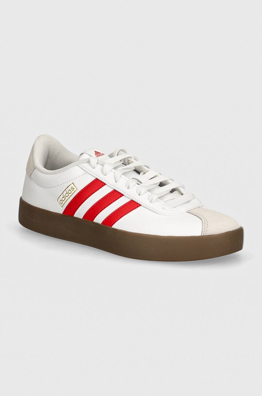 adidas sneakers VL Court 3.0 piele întoarsă alb JI2908