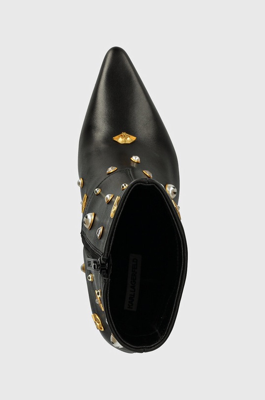 Usnjeni gležnarji Karl Lagerfeld DEBUT II črna KL32059G.00G