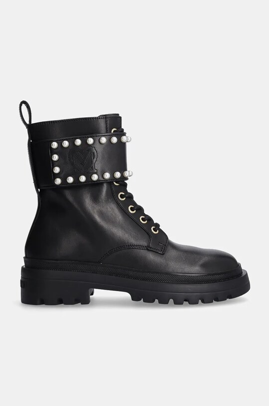 Шкіряні черевики Love Moschino JA24235G0LIA0000 чорний AW24