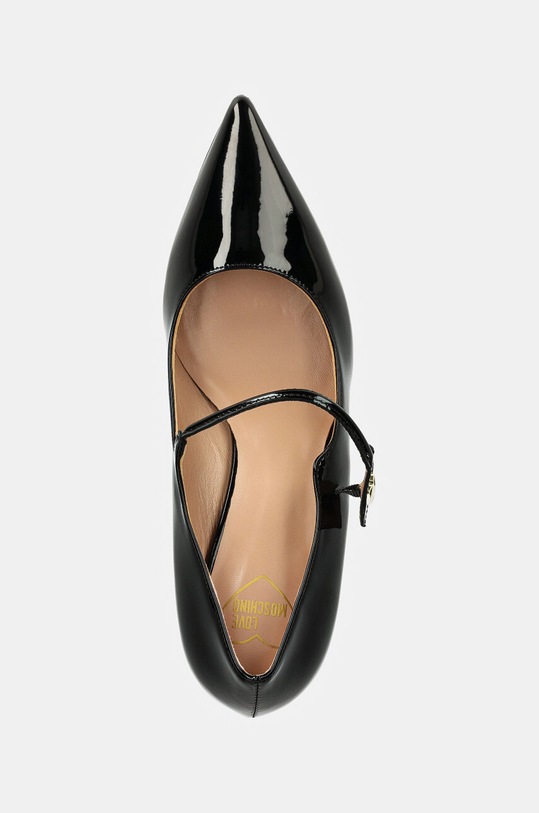 Δερμάτινες γόβες Love Moschino μαύρο JA10537G0LIH0000