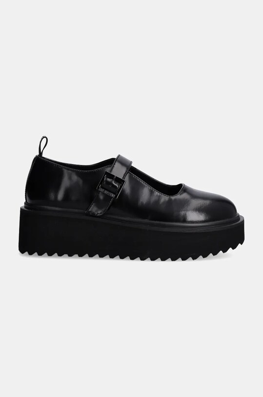 Love Moschino pantofi de piele JA10456I0LJD0000 negru AW24