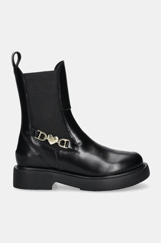 Love Moschino botki skórzane JA24204G0LJD0000 czarny AW24