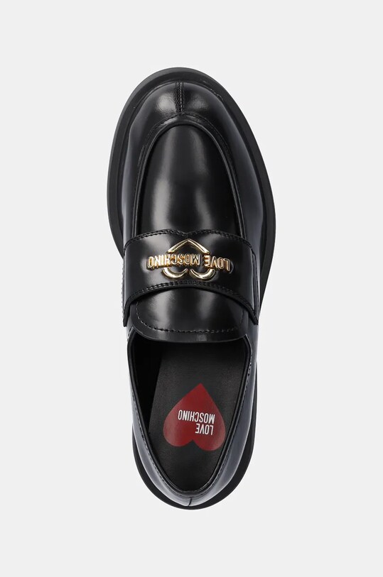 Love Moschino mocasini de piele negru JA10404G0LJD0000
