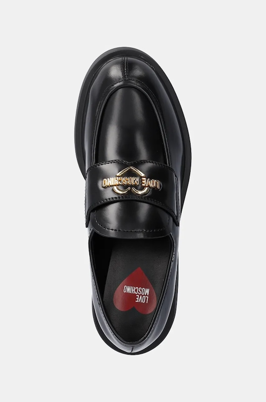 Δερμάτινα μοκασίνια Love Moschino μαύρο JA10404G0LJD0000
