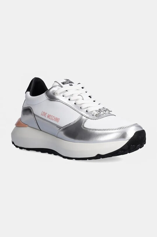 Love Moschino sneakers piele argintiu JA15465G0LIAN10A