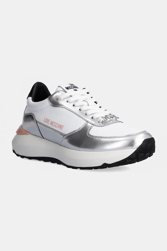 Love Moschino sneakers piele argintiu JA15465G0LIAN10A