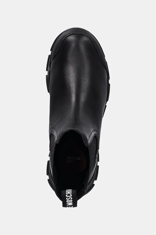 Kožené kotníkové boty Love Moschino černá JA15504G0LIA0000