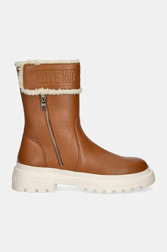 Členkové topánky Love Moschino JA24245G0LIC620A béžová AW24