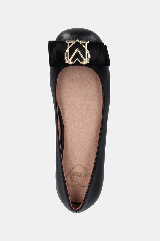 Кожени балеринки Love Moschino черен JA11041G0LIE0000