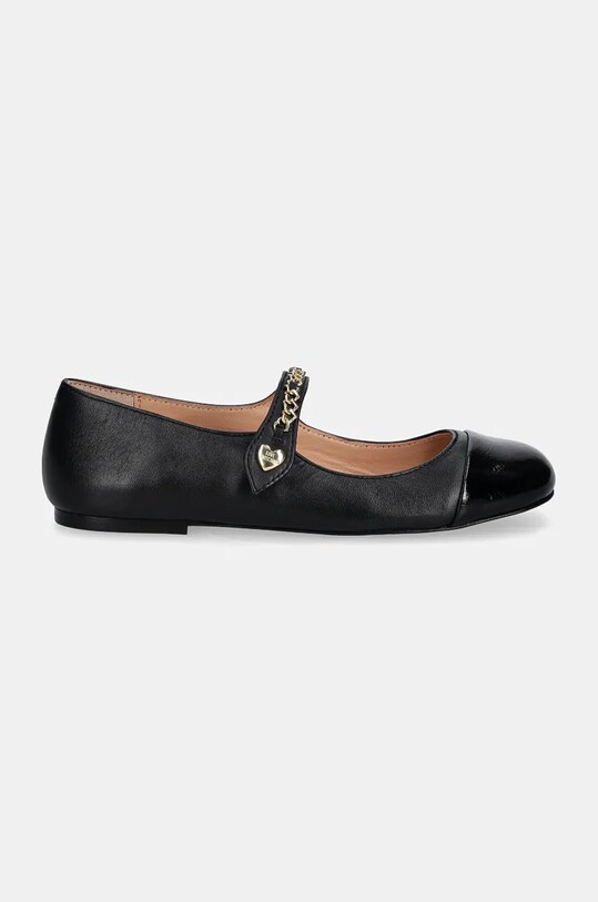 Love Moschino balerini de piele JA11061G0LIE300A negru AW24