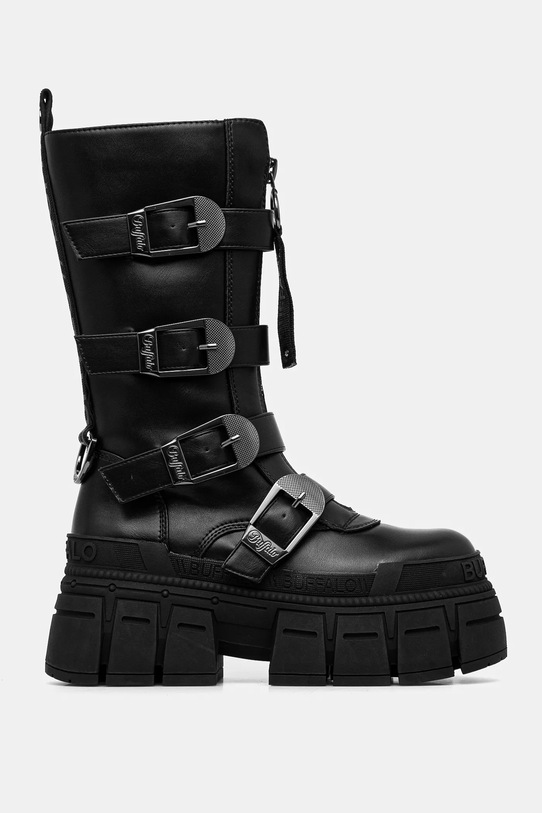 Čizme Buffalo Gospher Biker Hi Zip 1220051.BLK crna AW24