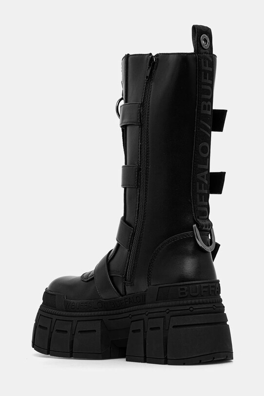 Scarpe Buffalo stivali da motociclista Gospher Biker Hi Zip 1220051.BLK nero