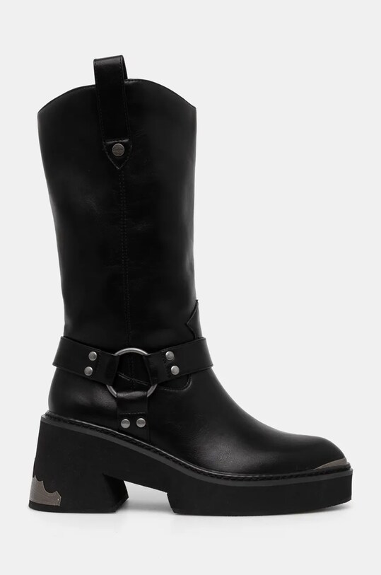 Buffalo cizme Bull Biker Hi 1220057.BLK negru AW24