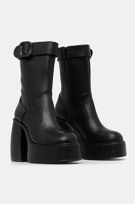 Obuwie Buffalo botki Heart Bootie Buckle 1220059.BLK czarny