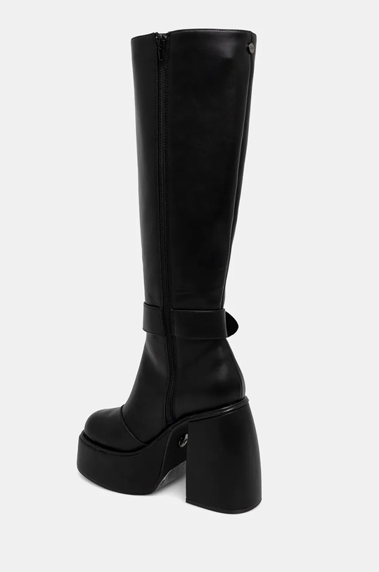 Obuwie Buffalo kozaki Heart Boot Hi Buckle 1220060.BLK czarny
