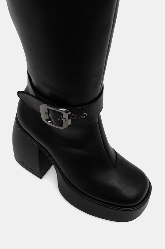 Buffalo kozaki Heart Boot Hi Buckle 1220060.BLK czarny