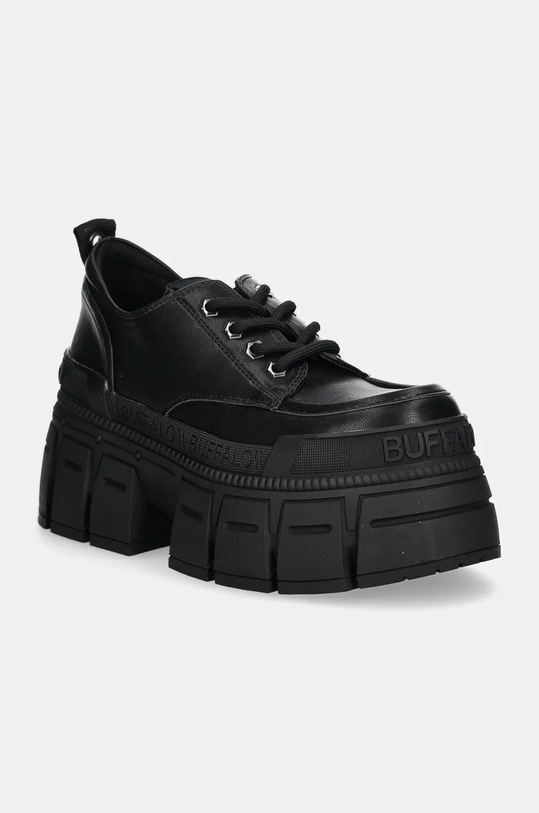 Cipele Buffalo Gospher Lace Up Cs imitacija zrnate kože crna 1622349.BLK