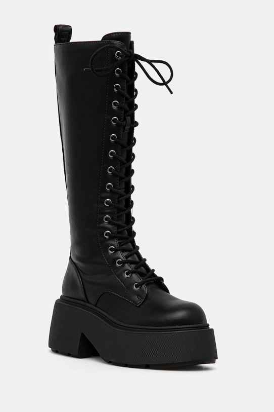 Čizme Buffalo Vicious Lace Up Hi na vezanje crna 1622482.BLK