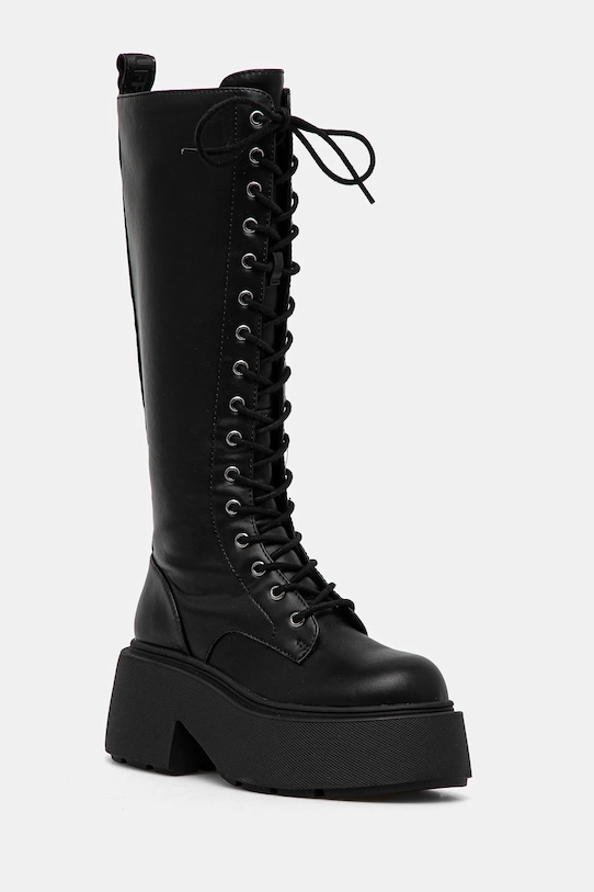 Buffalo cizme Vicious Lace Up Hi cu snur negru 1622482.BLK