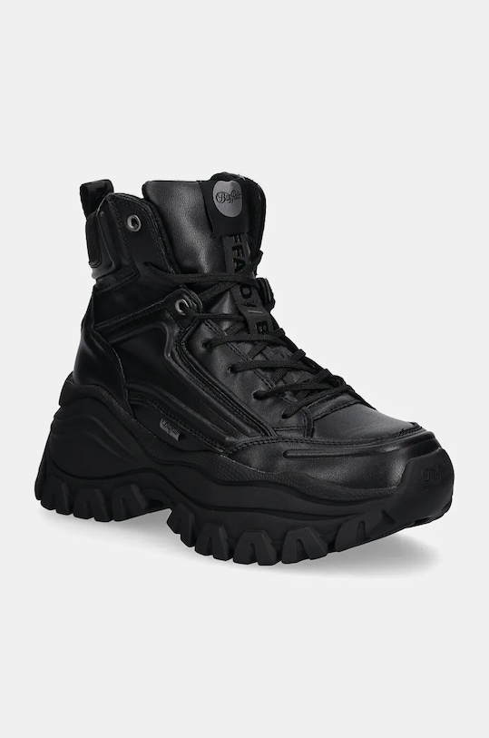 Buffalo buty Lola Lace Up Mid Hike nieocieplane czarny 1636275.BLK
