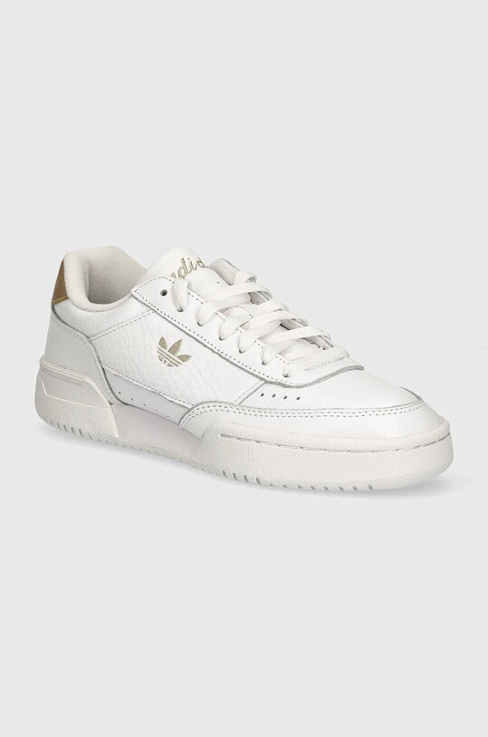 Kožené sneakers boty adidas Originals Court Super platforma bílá IF9432