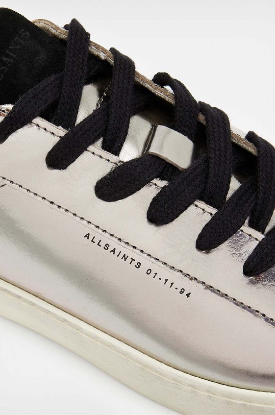 Кожаные кроссовки AllSaints Shana Metallic Sneak серебрянный WF542X