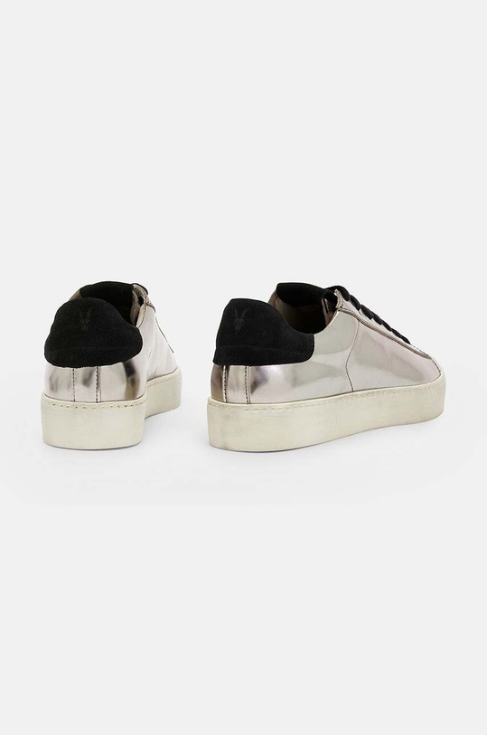 Кожаные кроссовки AllSaints Shana Metallic Sneak WF542X серебрянный