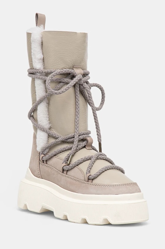 Кожаные сапоги Inuikii Endurance Cozy с утеплением бежевый 75102.144.White