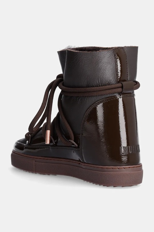Boty Kožené sněhule Inuikii Gloss Wedge 75203.007.Brown hnědá