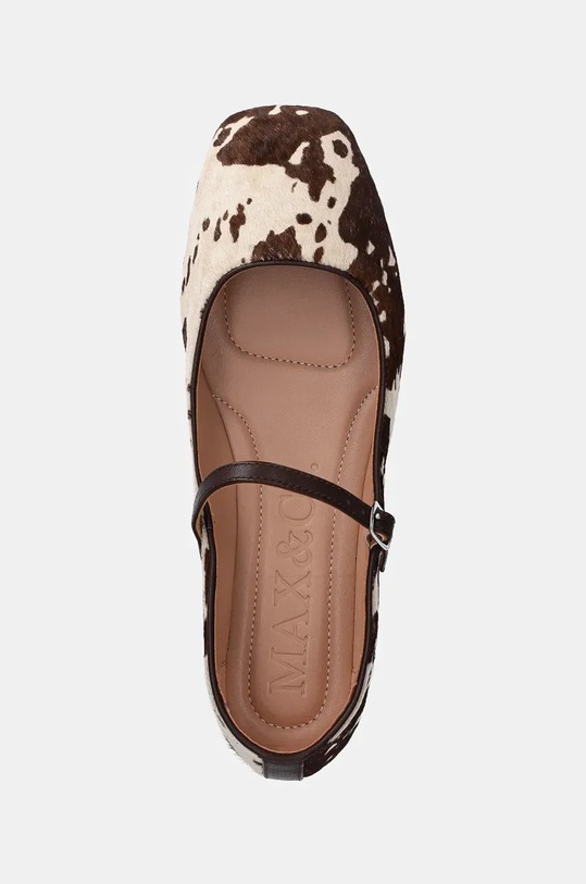 MAX&Co. bőr balerina cipő barna 2426526027200