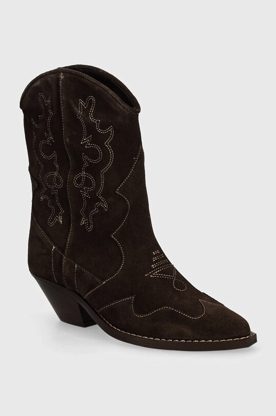 Bianco cizme de cowboy din piele intoarsa BIAISABEL pana la 5 cm maro 11301444