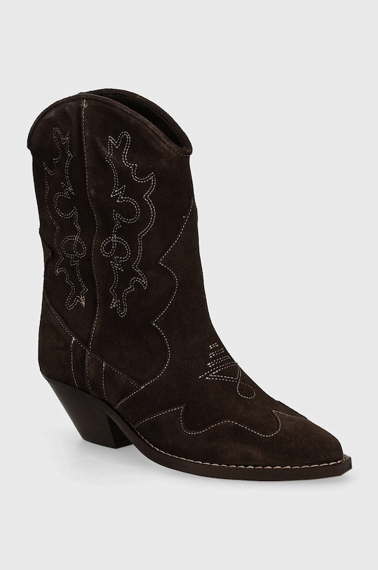 Kaubojske čizme od brušene kože Bianco BIAISABEL bez kopčanja smeđa 11301444