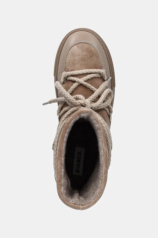 Bianco śniegowce skórzane BIATEDDY 2.0 beżowy 11331342