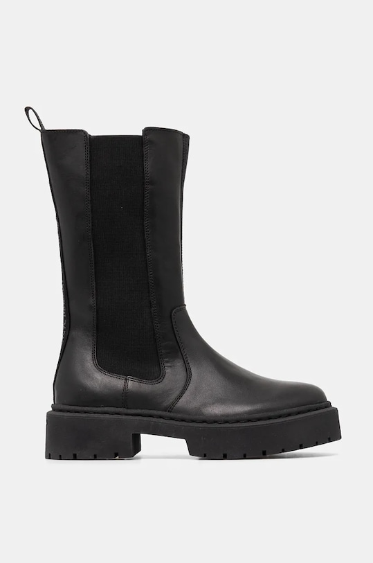 Steve Madden sztyblety skórzane Ginny SM11003332.017 czarny AW24