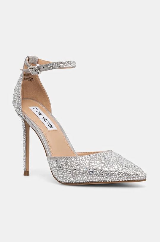 Steve Madden pantofi cu toc Ravaged-S subțire argintiu SM11002565.751