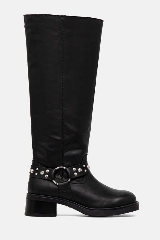 Δερμάτινες μπότες Steve Madden Brenna SM11003351.017 μαύρο AW24