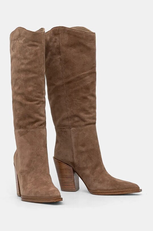 Încălțăminte Steve Madden cizme din piele intoarsa Bronty SM11003353.275 maro