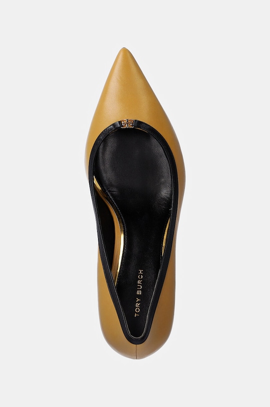 Tory Burch stilettos de piele Double T Buckle Pump maro 155737.200