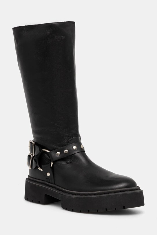 Kožne čizme Steve Madden Gayet zrnata koža crna SM11003411.017